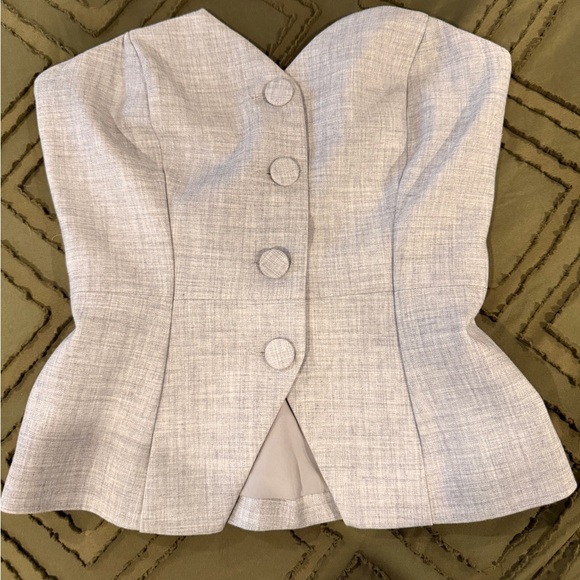 Dynamite Leilani Button Up Strapless Top - Picture 2 of 4